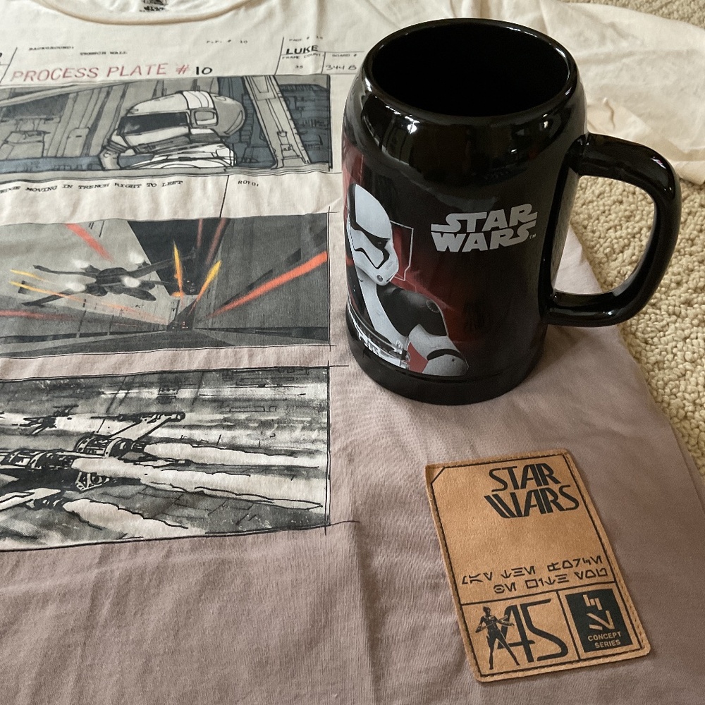 Star Wars T Shirt Men’s M 45th Anniversary Concept and Star Wars Mug - Picture 8 of 9
